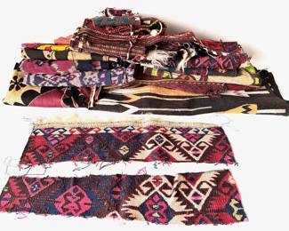 African Woven Fabrics & Remnants, Many Sizes
Lot #: 67