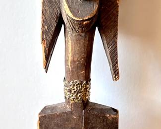 Vintage African Carved Wood Sculpture, Head Of Marionette From The Bamabra From Mali
Lot #: 110