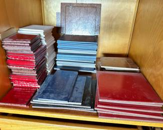 120 Red, White & Blue & Faux Wood Ceramic Tiles, Various Sizes
Lot #: 183