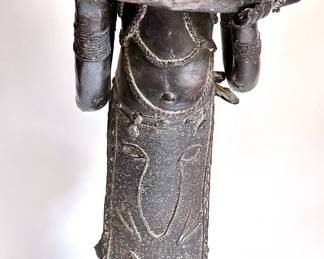 Vintage African Bronze Sculpture With Hand Forged Iron Details From Benin
Lot #: 25
