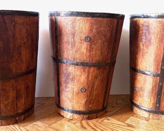 3 Vintage Wood Baskets With Metal Trim
Lot #: 176