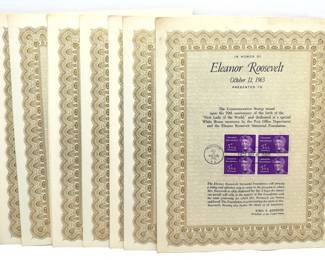 23 Pages 1963 Issued Eleanor Roosevelt Commemorative Stamps, Posted
Lot #: 196