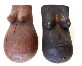 2 Antique African Carved Wood Body Masks From Tanzania, 1 Retailed At Richard Meyer Gallery For $850
Lot #: 112