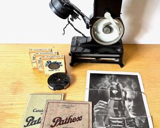 Antique 1920s Pathex Motorized "Pathe Baby" Projector For 9.5 MM Film With Films, France
Lot #: 30