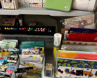 Room full of crafting supplies, Cricut machine and supplies, misc supplies for bookeeping