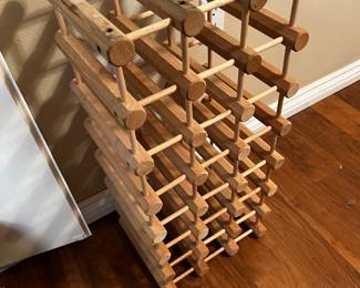 Wooden wine rack