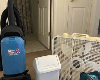 Vacuum Cleaner, Fan, Bowling Ball Small Trashcan