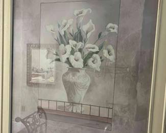 Framed Print Of Flowers In Vase