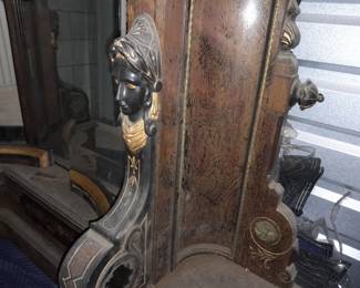 HUGE  Antique Carved Hall Mirror (Currently Stored In Westwood, NJ And Available For Private Viewings For Serious Buyers)