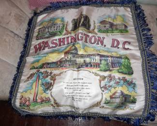 Vintage Washington DC Satin Pillowcase Cover