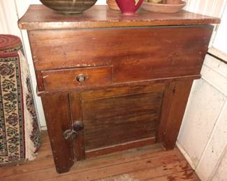 Antique Wooden Dry Sink Cabinet
