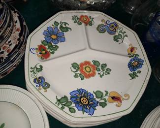 BEAUTIFUL Antique Divided Dinner Plates
