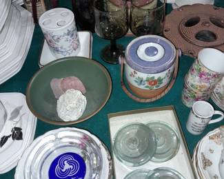 Assorted Vintage China, Crystal, Dinnerware, Etc.