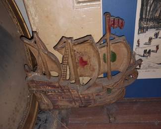 Antique Cast Iron Ship Door Stopper