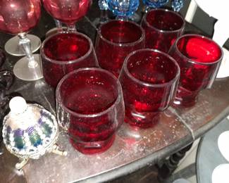 BEAUTIFUL Assortment Of Antique Colored Glassware