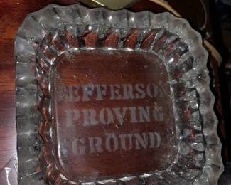 Vintage Jefferson Proving Ground Munitions Testing Facility Glass Dish