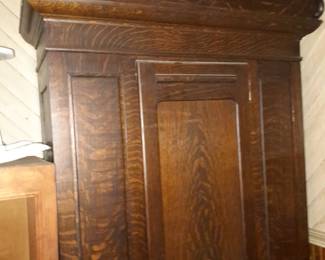 HUGE Antique Wooden Armoire Cabinet