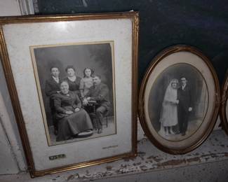 Assortment Of Antique Framed Photographs & Portraits