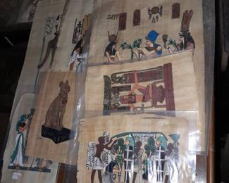 Egyptian Painted Papyrus Artwork