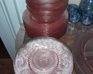 Pink Depression Plates & Bowls