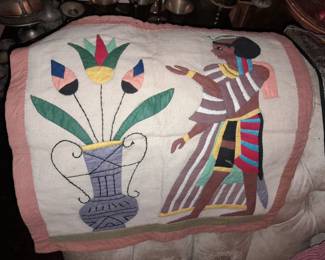 Vintage Egyptian Wall Tapestry