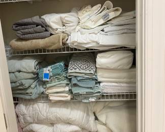 Linen closet loaded with nice items!