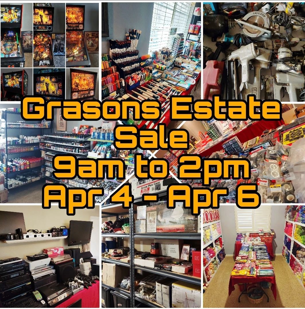 Hobbyist Treasure Trove Estate Sale by Grasons... starts on 4/4/2024