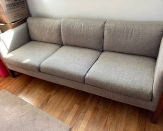 Mid Century Sofa, Wood Edging