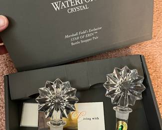 Waterford bottle stopper set - Marshall Fields exclusive 