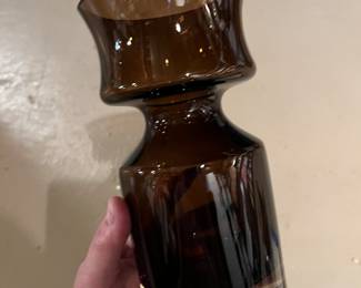 MCM brown glass vase