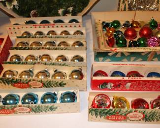Shiny brite Christmas ornaments
