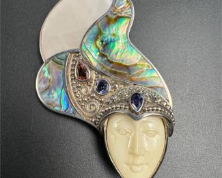 Sterling Sajen large pendant/brooch