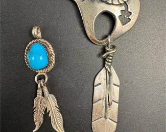 Sterling silver native pendants