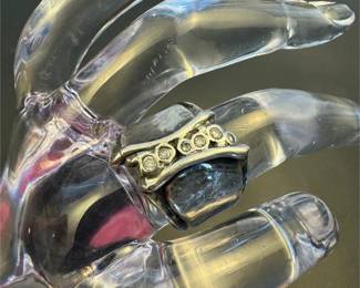 Sterling silver designer slipada ring size 8
