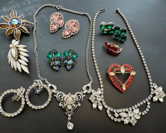 Vintage weiss , coro and more rhinestone jewelry