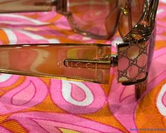 Lady's GUCCI Brown Gradient Quilted Pattern Sunglasses