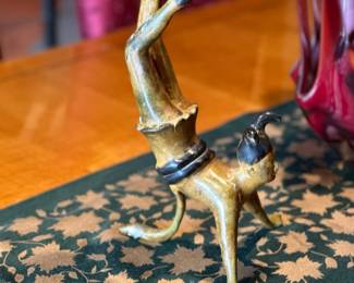 Bronze Art Deco Jester Candle Holders