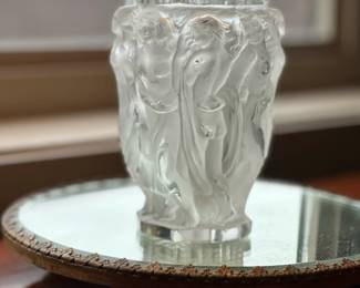 LALIQUE Bacchantes Small Nude Figural Vase