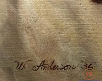 Original Oil on Canvas "The Calvary" Signed W ANDERSON