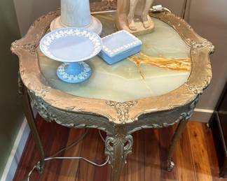 Antique King Louis XV Onyx Top Table