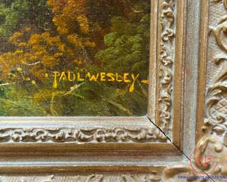 PAUL WESLEY Original Oil on Canvas Framed Paintings