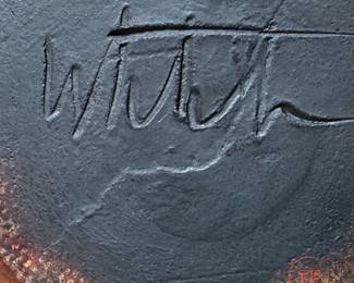 Signed Pottery Decanter