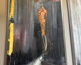 Original Oil on Canvas Diptych “Man in the Interior” and “Woman in the Interior” by WOJCIECH PAKOWSKI
