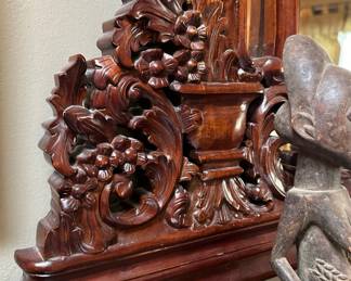 Victorian Style Ornately Carved Floral (Dresser) Mirror