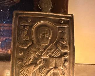 1800's Russian Orthodox St. Nicholas Religious Icon