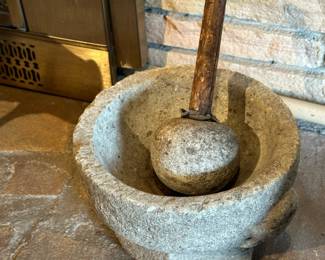 Primitive Stone Pestle and Mortar