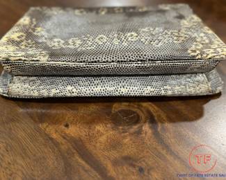 JUDITH LEIBER Vintage Snakeskin Clutch Purse