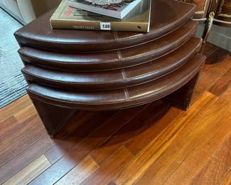 Faux Leather Nesting Stool / Tables