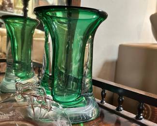 Murano Style Sommerso Art Glass Vase