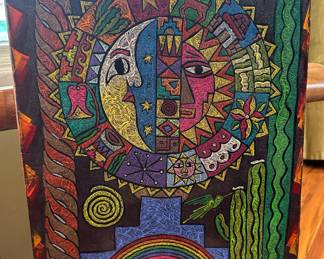 Original Oil on Vellum Signed ELVIS